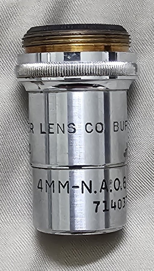 Spencer Lens 4mm N.A. 0.66-44x Microscope Objective