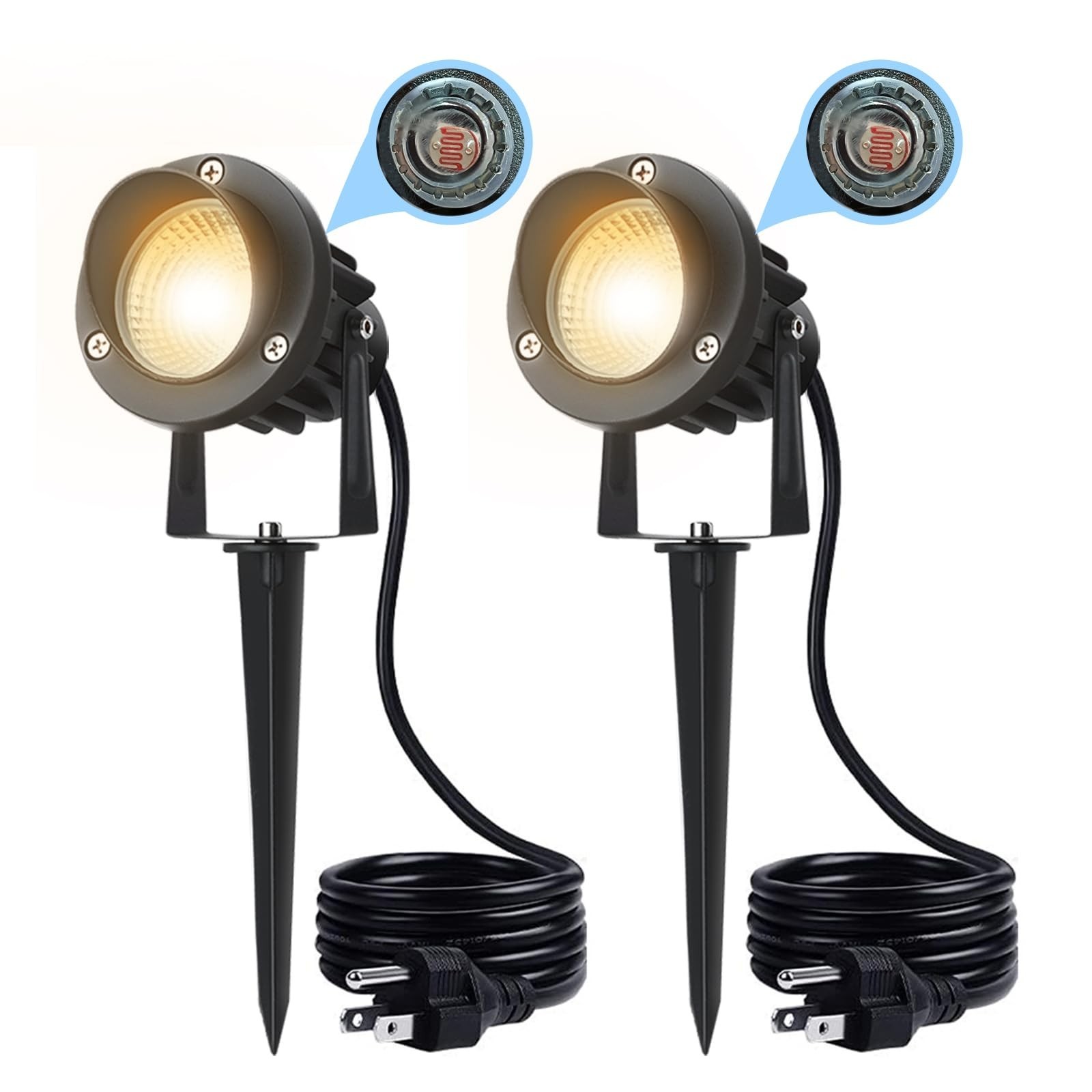 20W Dusk to Dawn Led Outdoor Light 120V 3000K 2000lm Warm White LED Spot Ligh...