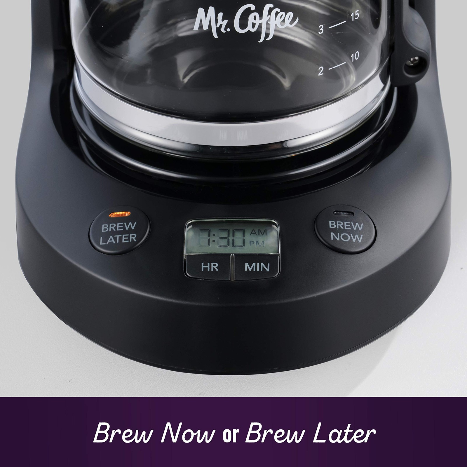 Mr. Coffee Programmable Maker 5 Cups with 5-Cup, Black