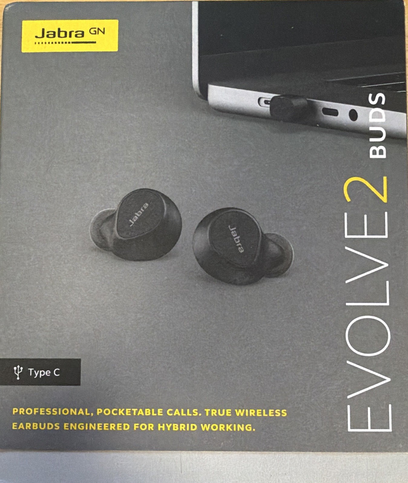 Jabra Evolve2 Buds True Wireless Earbuds ANC Mic Fast Charge USB-C MS Black
