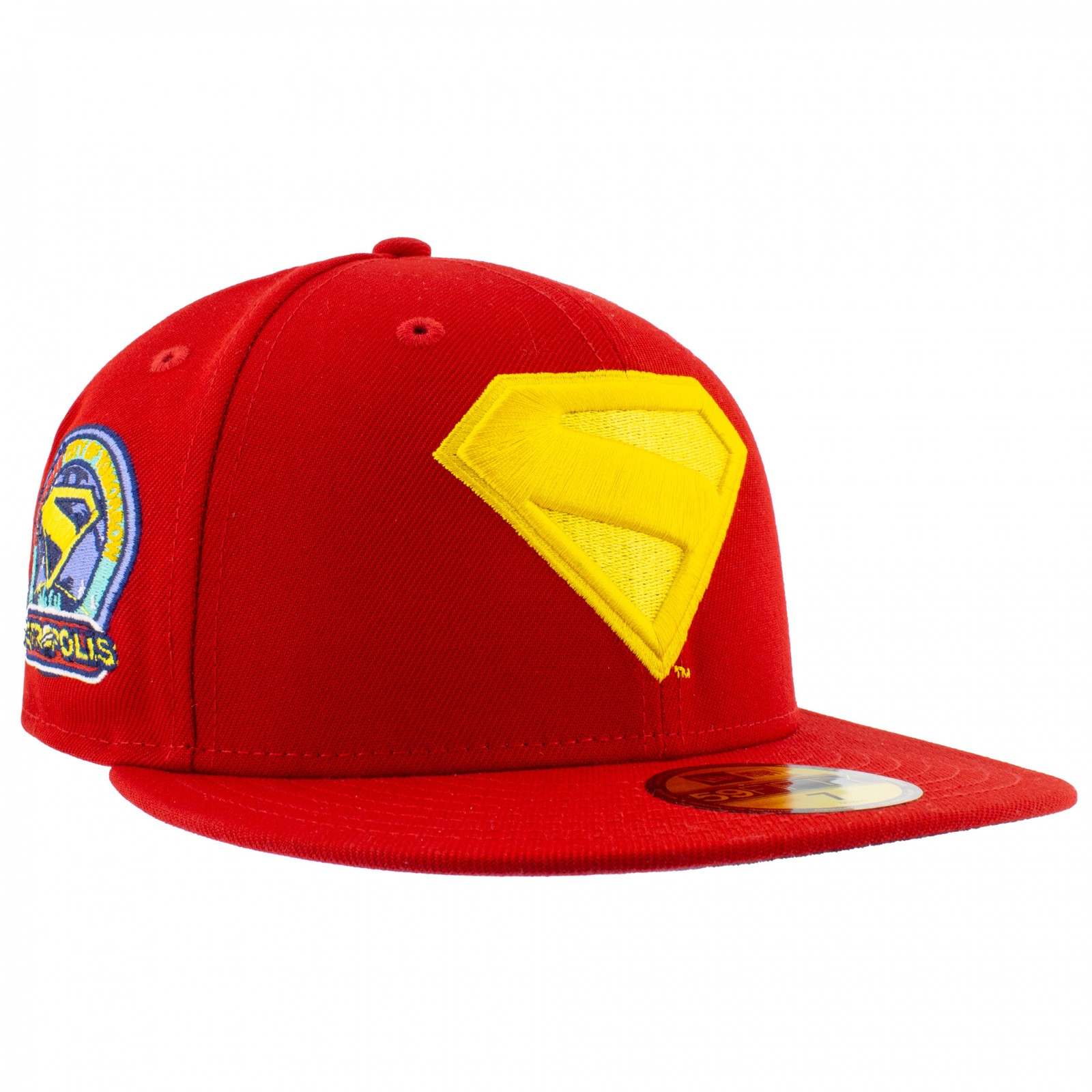 Superman 2025 James Gunn Cape Logo New Era 59Fifty Fitted Hat Red