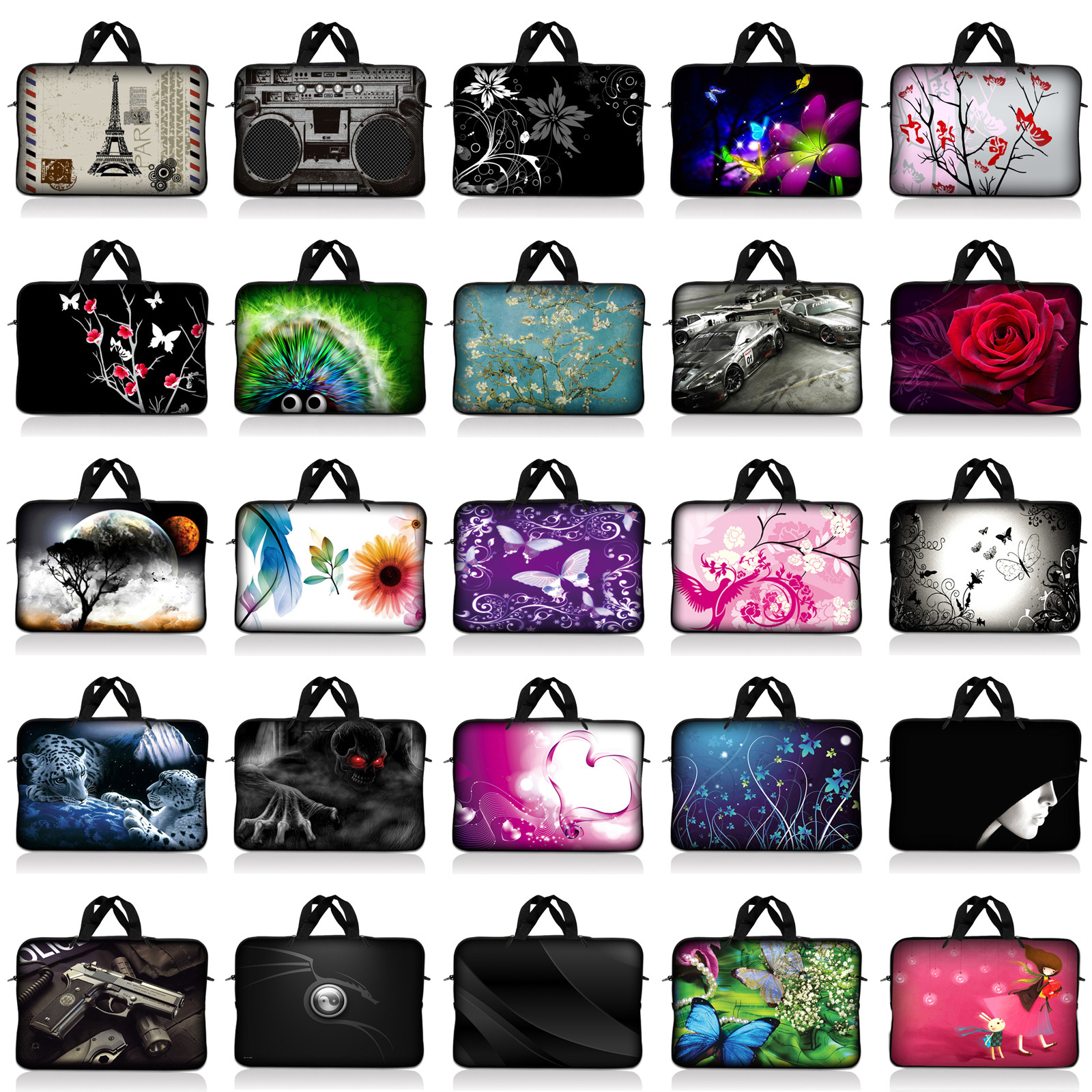 17.3" 17.4" NEOPRENE LAPTOP NOTEBOOK SLEEVE BAG CASE POUCH W HANDLE FIT 16" 17"