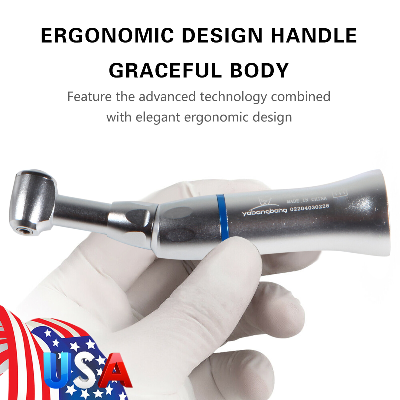 Fit NSK Dental Contra Angle Handpiece Push Button E-type Slow Low Speed