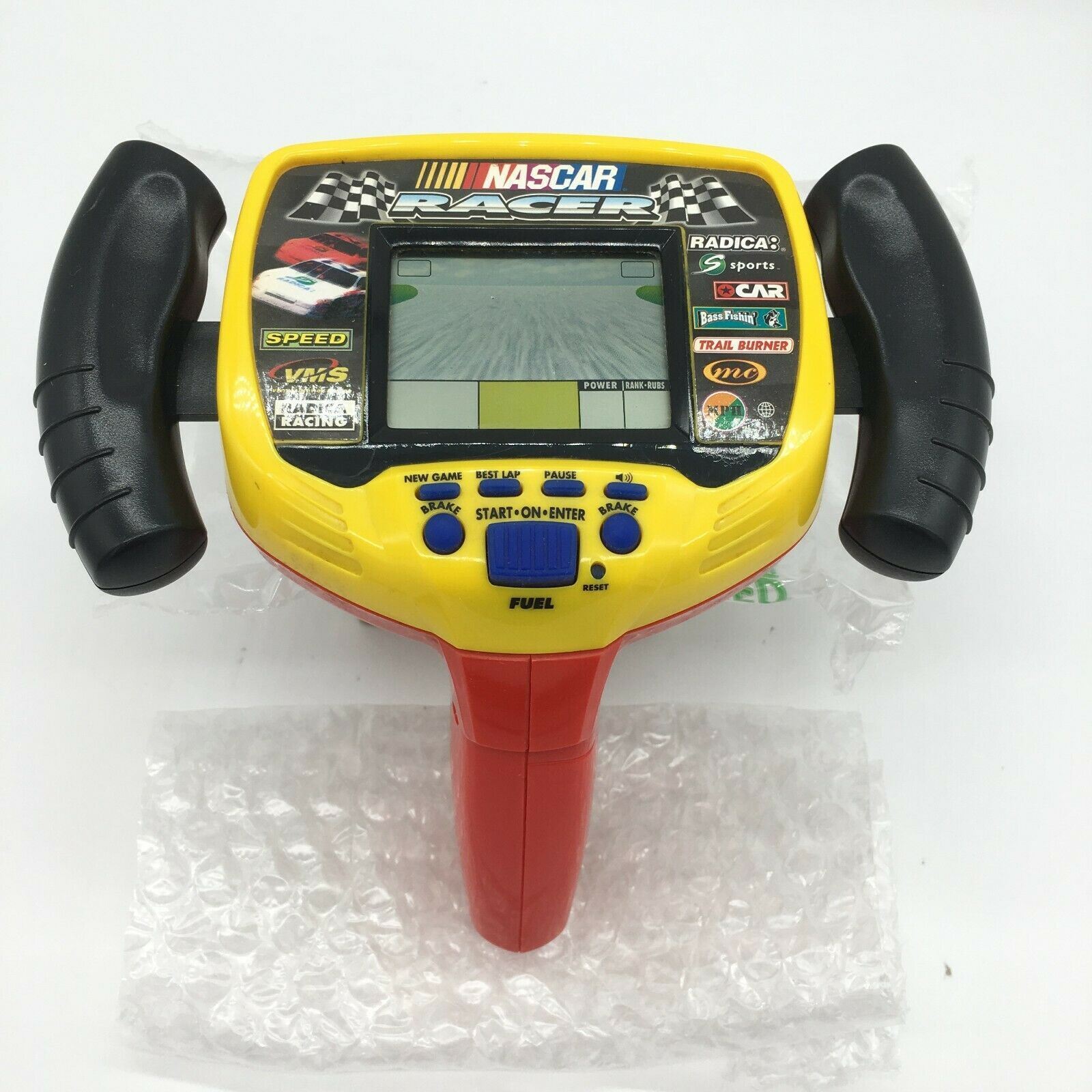 Radica Nascar Electronic Handheld Racing Game 1998 Tested Working w LCD Screen