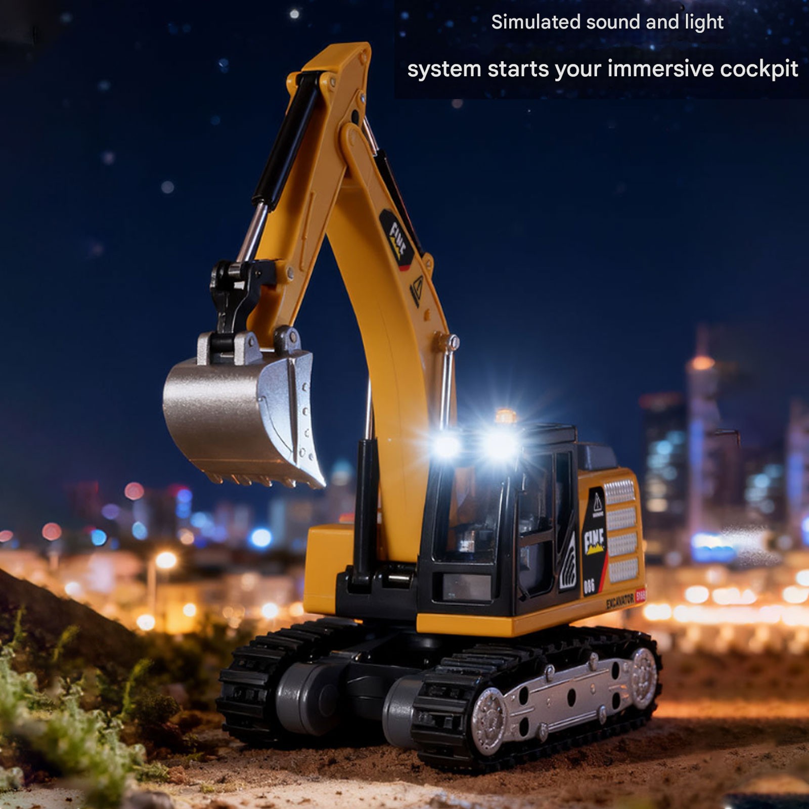1/64 Remote-controlled alloy forklift Engineering vehicle Tabletop toys Model