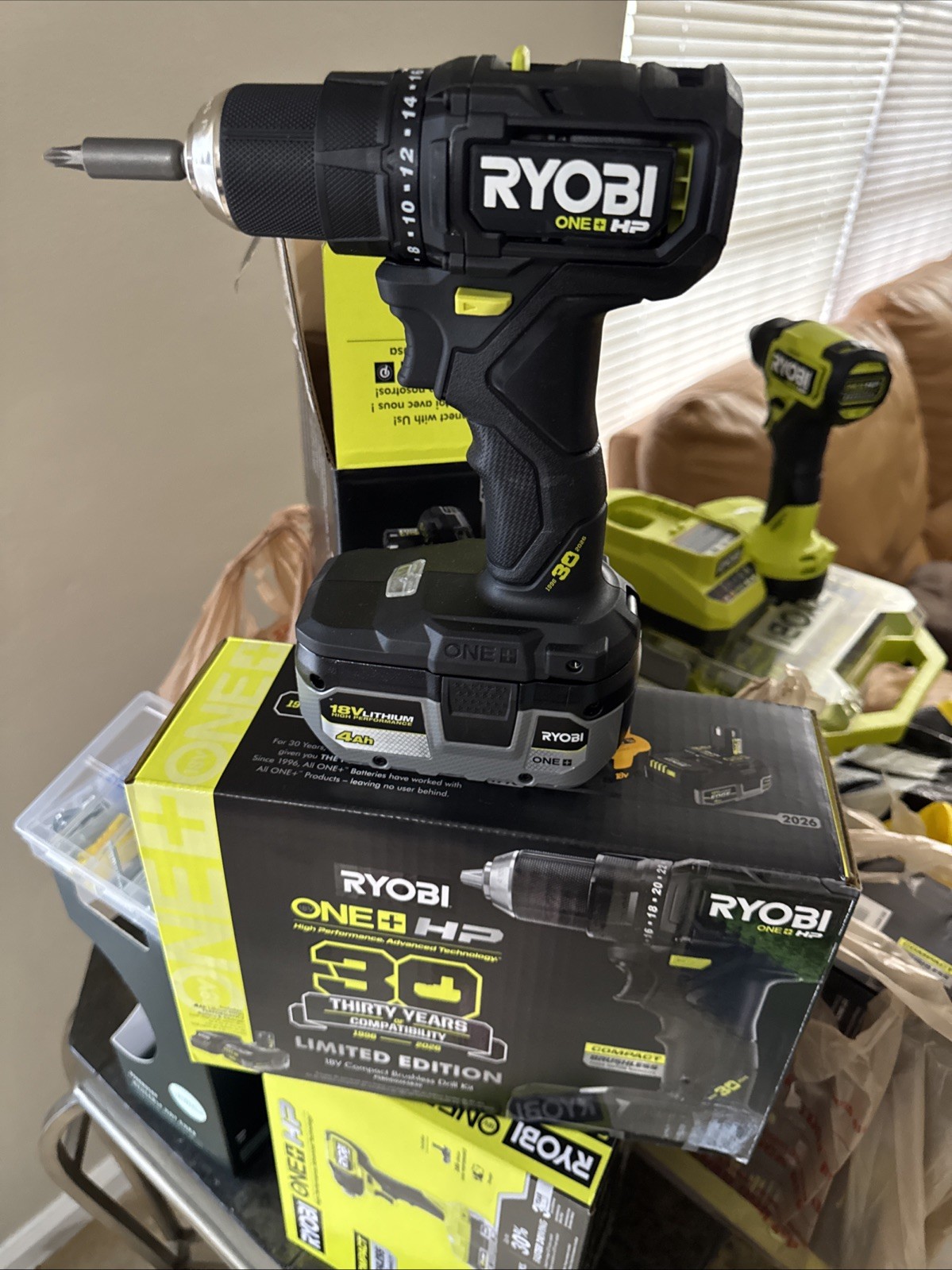 Black Ryobi Compact Brushless 18V 30th Anniversary Rare