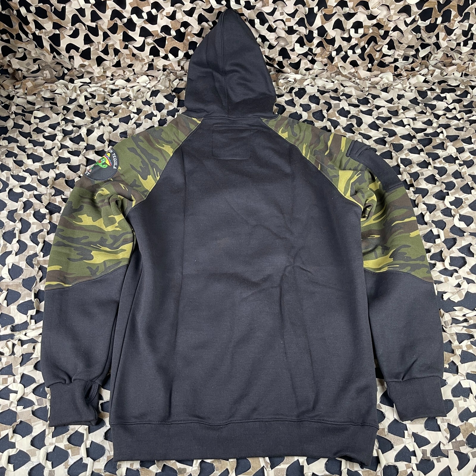 NEW Enola Gaye Tequila Pull Over Hooded Sweatshirt - Black - X-Large
