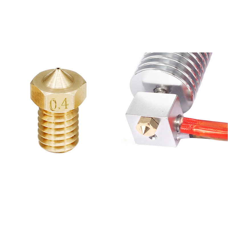 0.2-1.0mm 3D Printer Nozzle Brass Extruder E3D V5 V6 M6 -1.75 /3mm Compatible