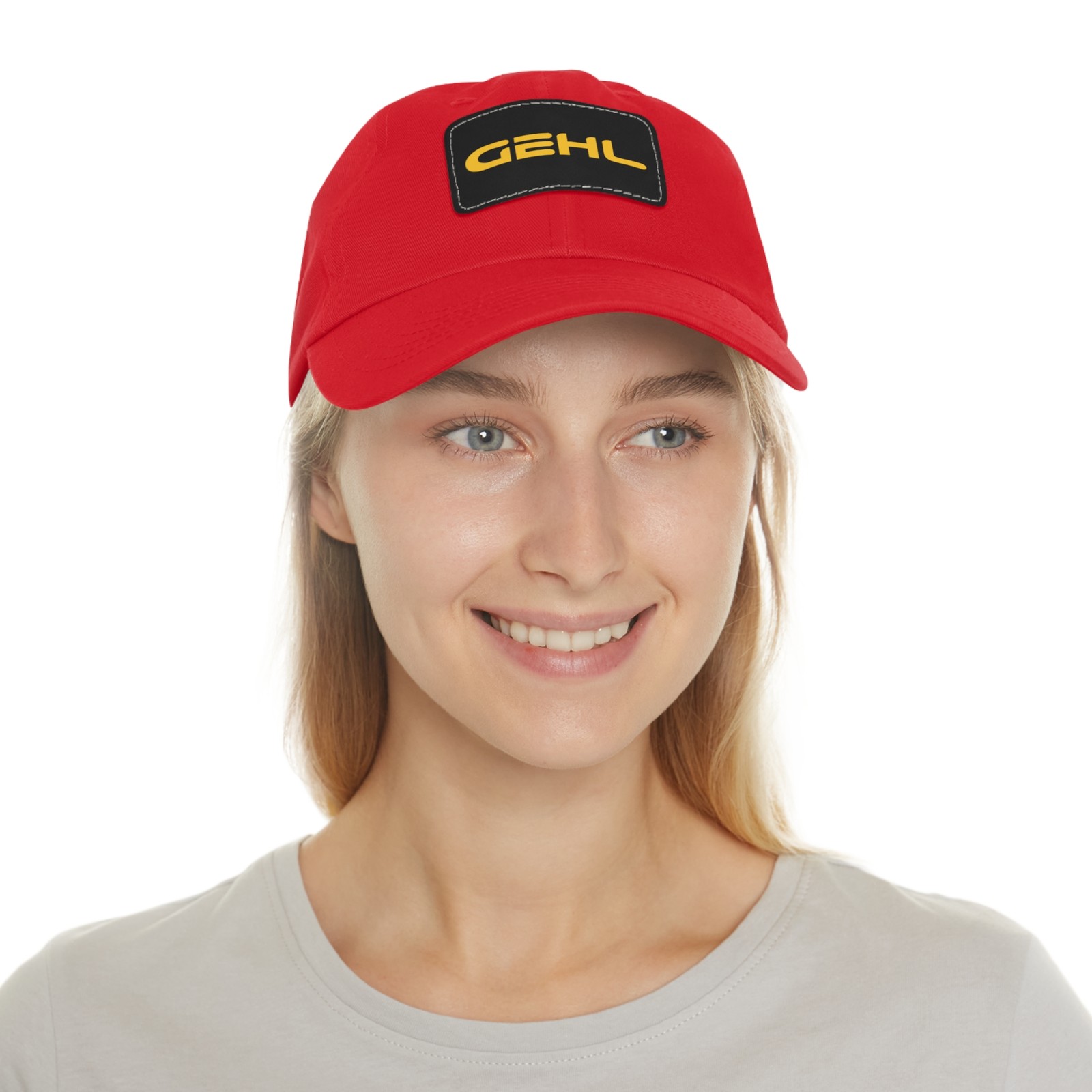 USA Gehl Construction Equipment Logo Dad Hat w/ Leather Patch