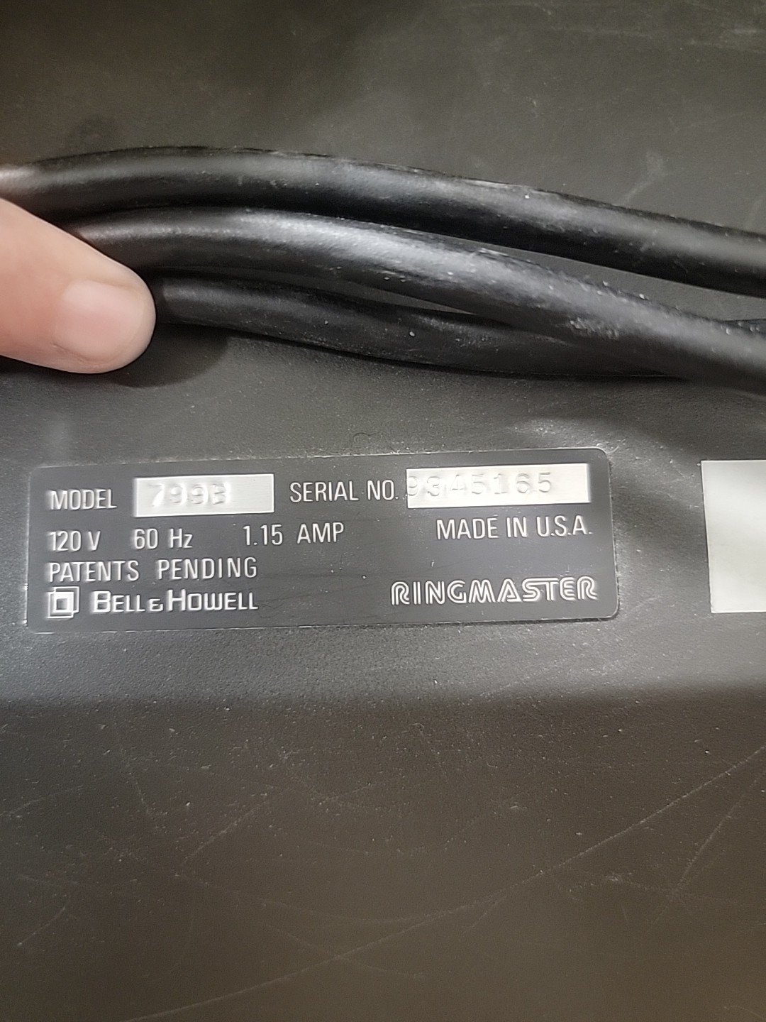 Bell & Howell Ringmaster Sound Slide Projector Model: 799B No Carousel