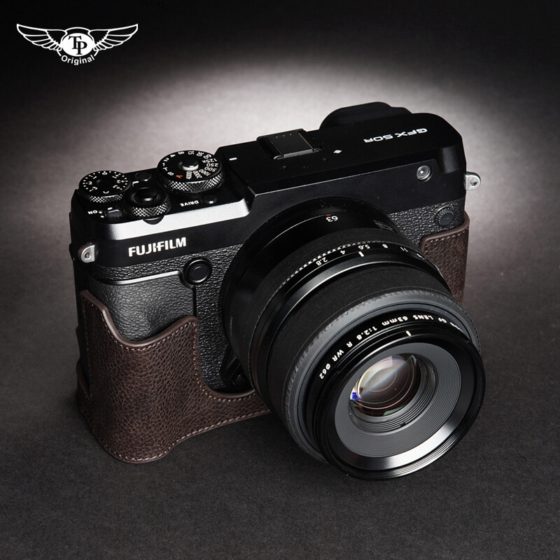 Fujifilm GFX50R Half Case Genuine Leather Insert Handmade Camera Cover Retro New