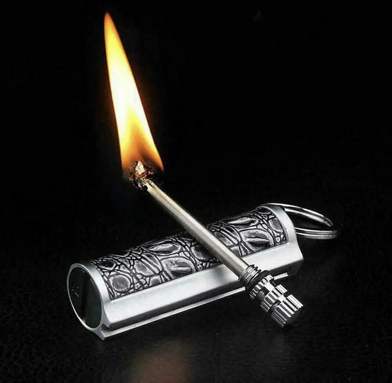 2PCS Fire Starter Emergency Tool Flint Match Lighter Camping Survival Keychain