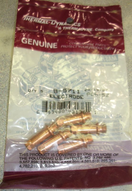 (5) Thermal Dynamics TD 9-5711 Electrode PCH-52 OEM Multi Gas