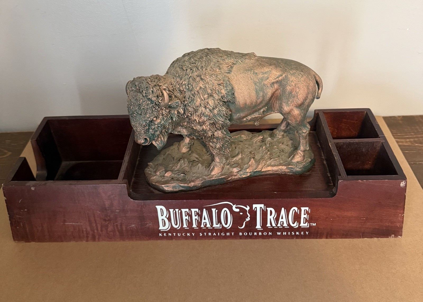 Buffalo Trace Kentucky Bourbon Whiskey Bar Caddy/Office Caddy advertising