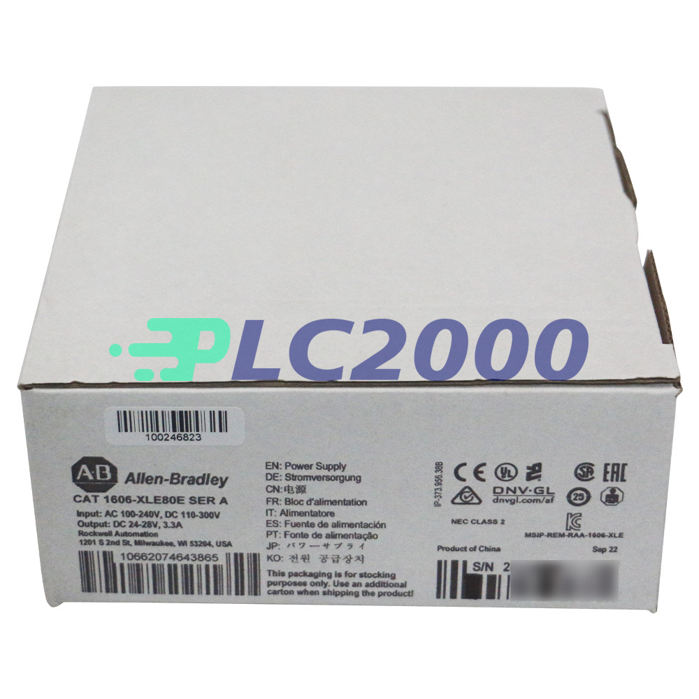 New Allen-Bradley 1606-XLE80E Power Supply,80 W, 24V DC,Essential Line.