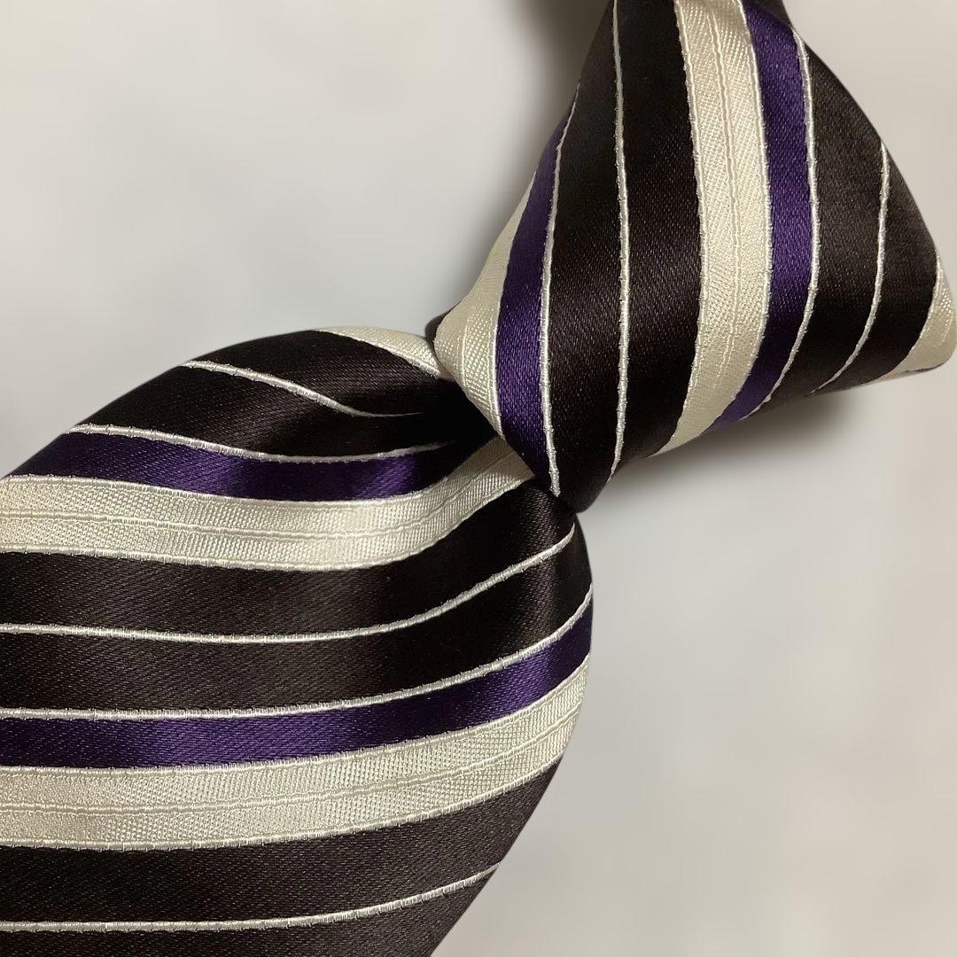 Ships Regimental Tie Brown Elegant Used Excellent Condition