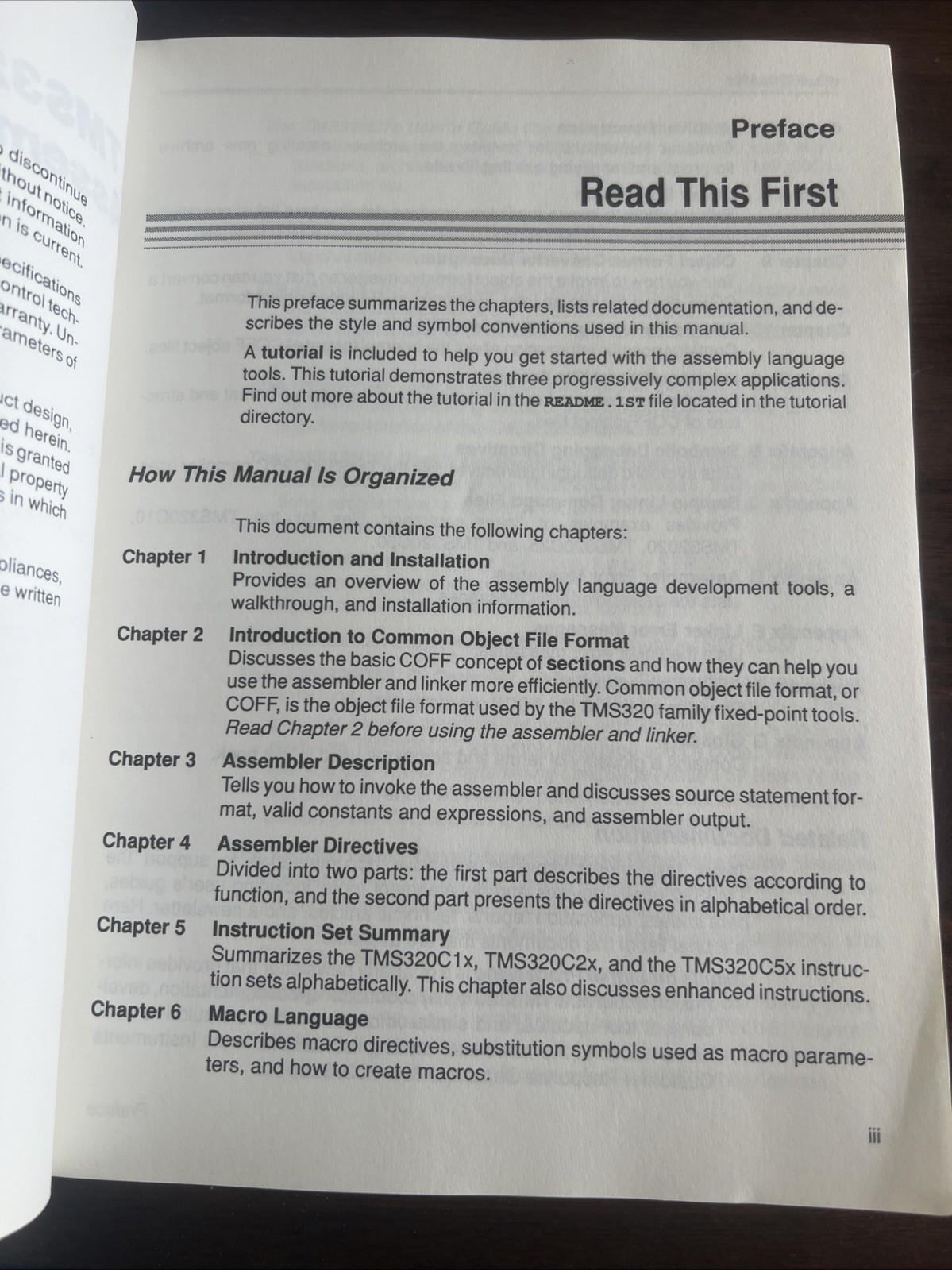 Texas Instruments TMS320 Fixed Point Assembly Language Tools Users Guide 1990