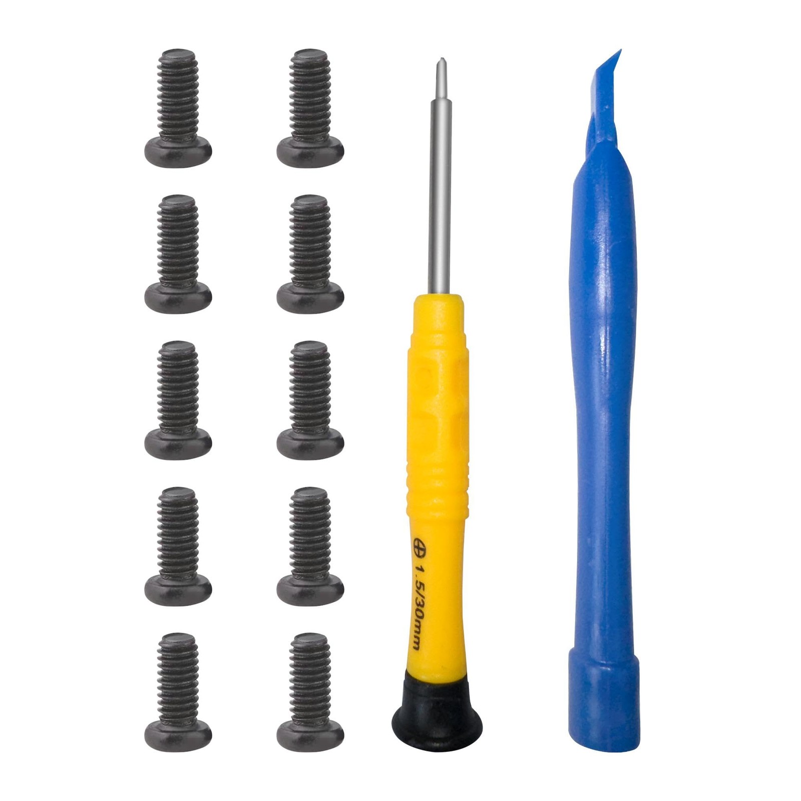 10Pcs Key Fob Screw with Repair Kit,Replacement Part M2 x 5mm, Black