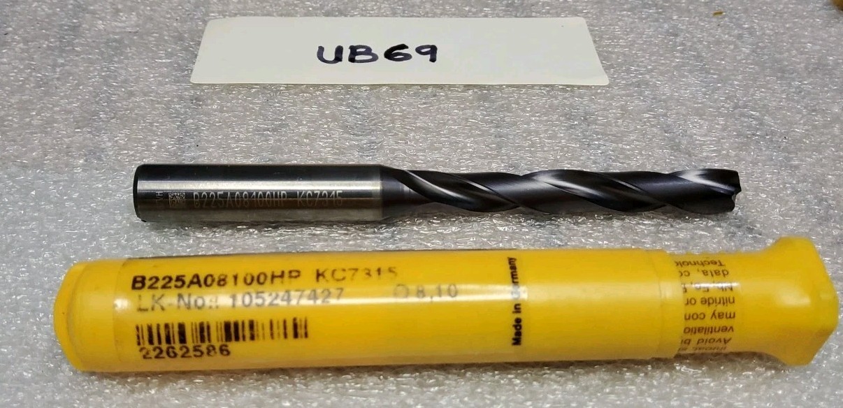 KENNAMETAL .319" Carbide Coolant drill, 2" LOC, 4" OAL,