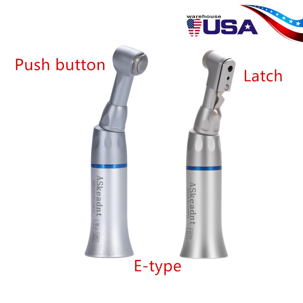 NSK Style Dental Push button / Latch Head Contra Angle Handpiece Slow Low Speed