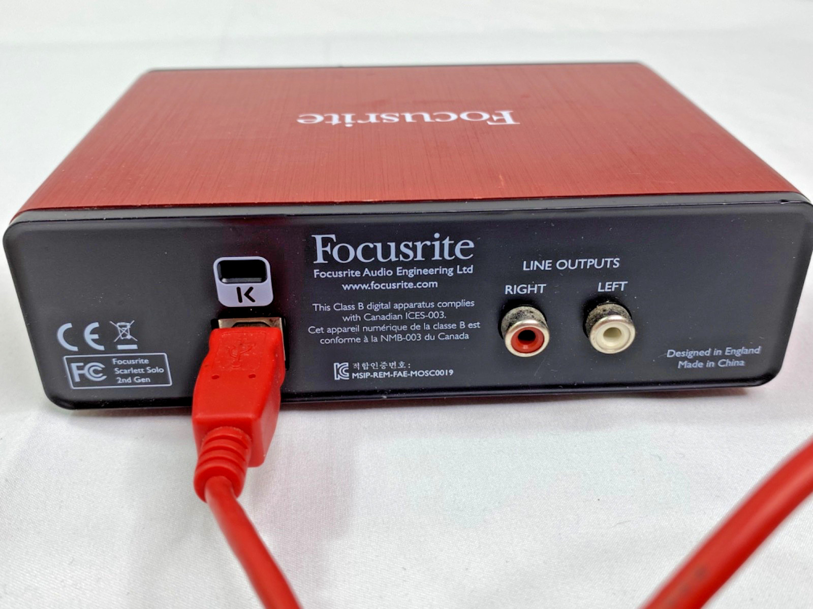 Focusrite Scarlett Solo (2nd Gen) USB Audio Interface FFFA001149-03