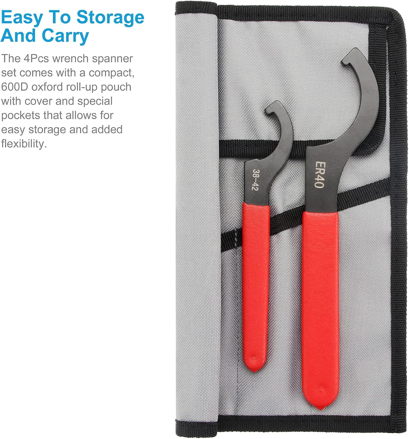 4Pcs Coilover Spanner Wrench Set, Professional Sturdy Universal Adjustment Wrenc