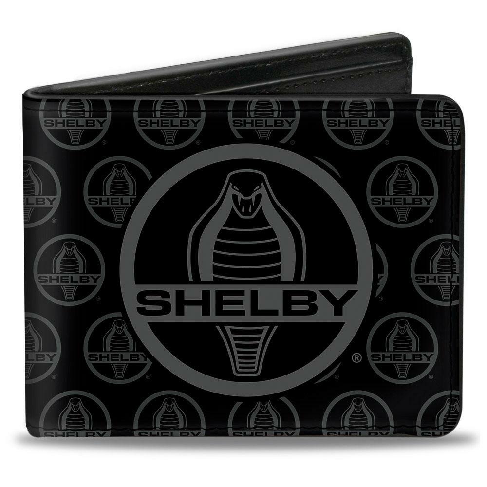 Wallet - Shelby Mustang Cobra - Center Monogram - Black/Gray FREE USA SHIPPING😎