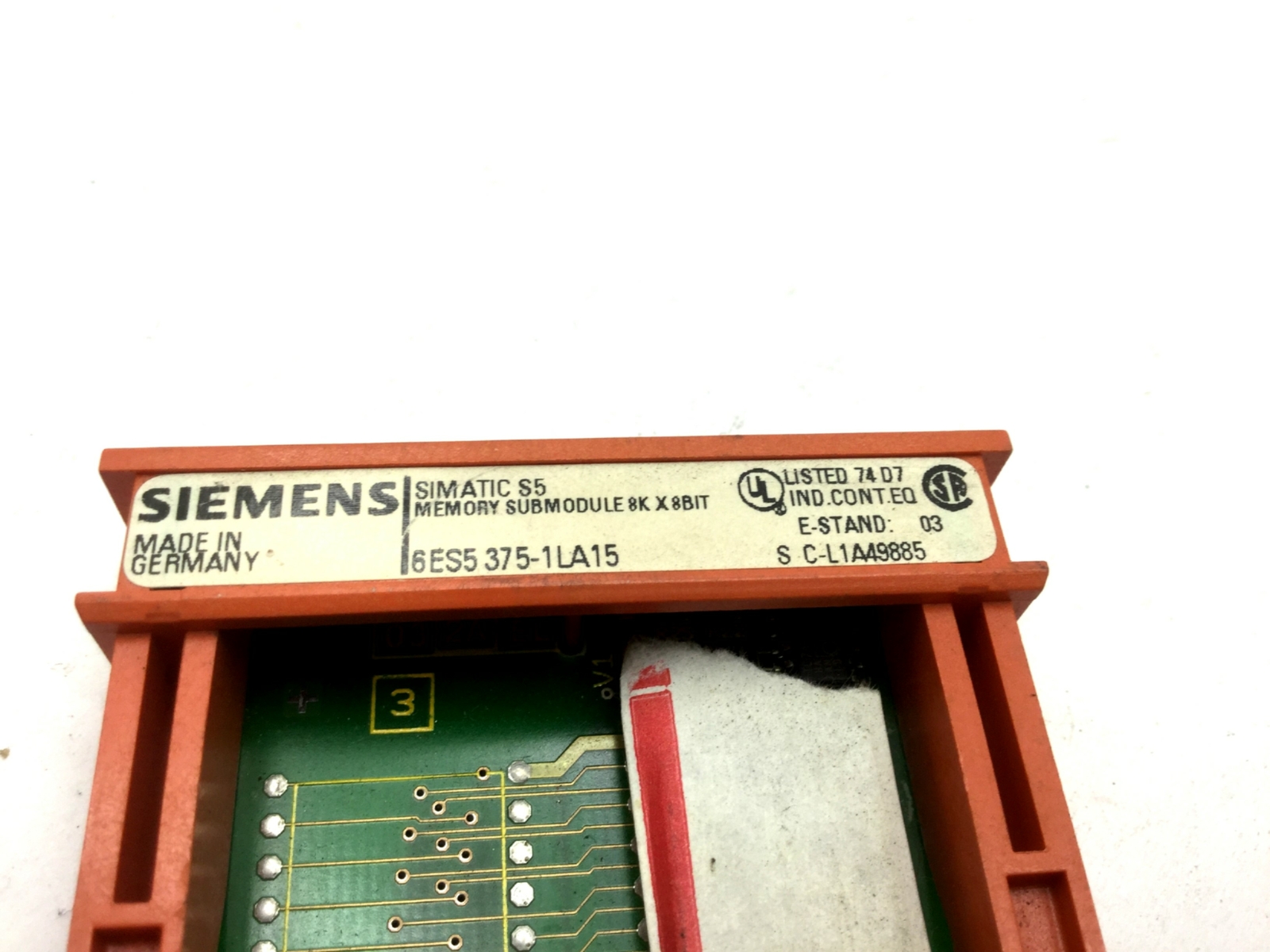Siemens Simatic 6ES5 375-1LA15 Memory Submodule, 8K x 8 Bit EPROM