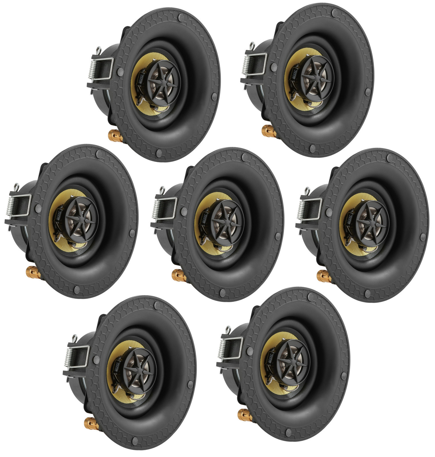 7 Pack - TDX 3" 2-Way In Ceiling Home Theater Audio Speaker Flush Mount White