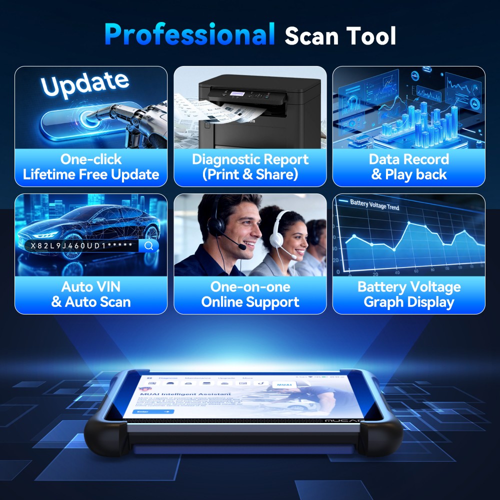 MUCAR 892BT Pro KEY TPMS Programming Tool J2534 Topology Mapping Bidirectional