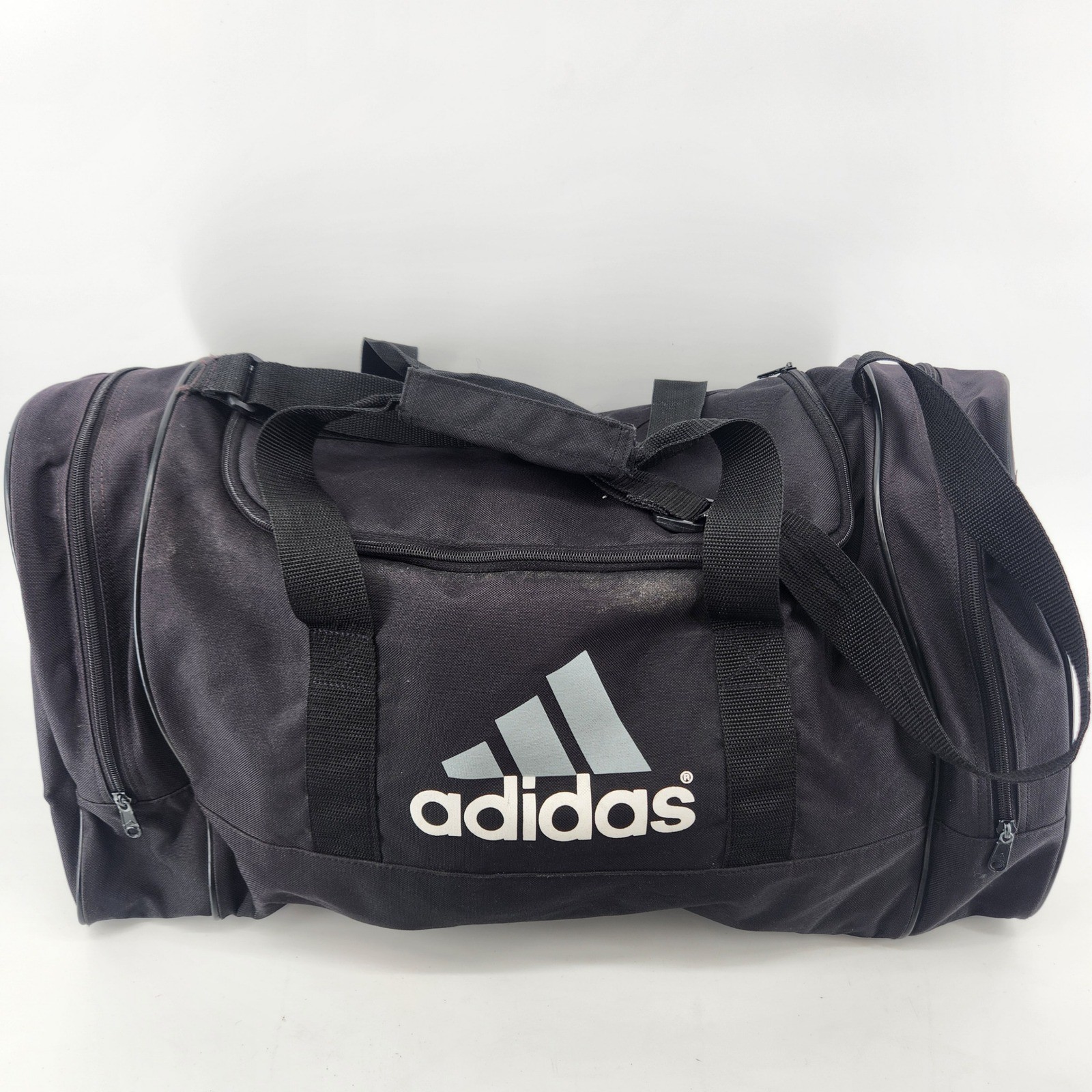 Adidas Black 24 inch Duffel Bag Large Logo Gym Travel Sports Weekender Bag