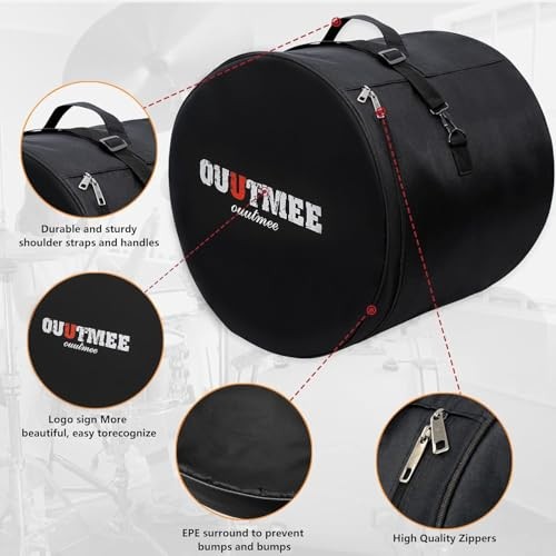 5-Piece Drum Bag Set for 12", 13", 14" Snare,16", 22" Floor Tom, Large Bass