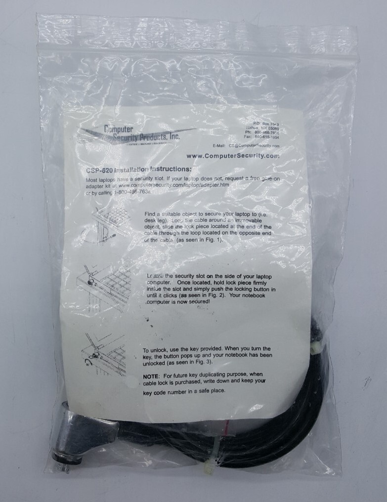 New Computer Security Laptop Lock Model CSP-620