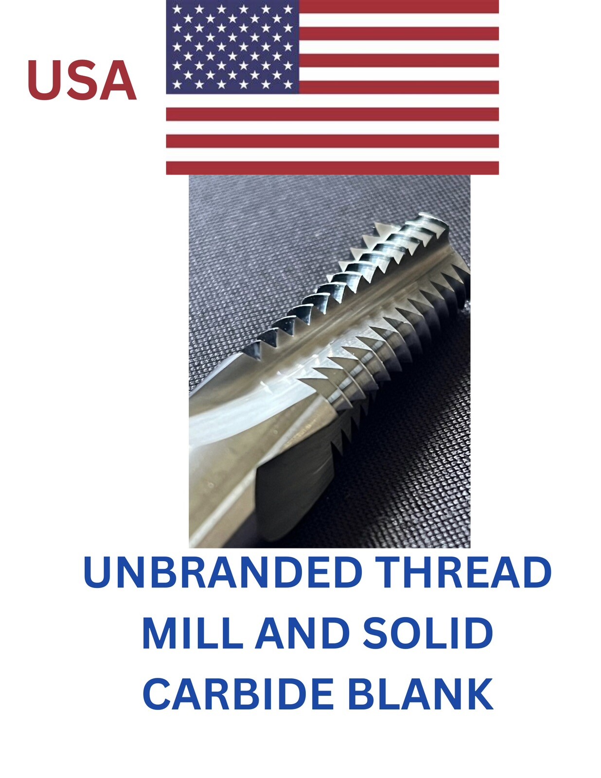 BRAND NEW 3/16 20UN SOLID CARBIDE THREAD MILL 0.180DIA
