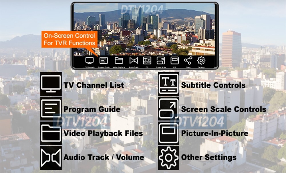 Digital ATSC Antenna TV Tuner For Android USB Type-C