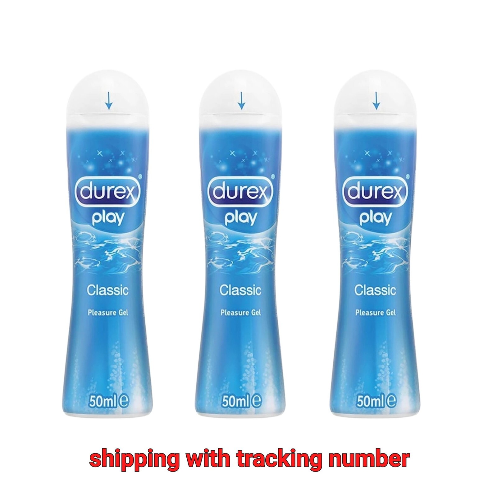 3 x Durex Play Gel Personal Lubricant Lube Sexual Classic Pleasure Water 50ml x3