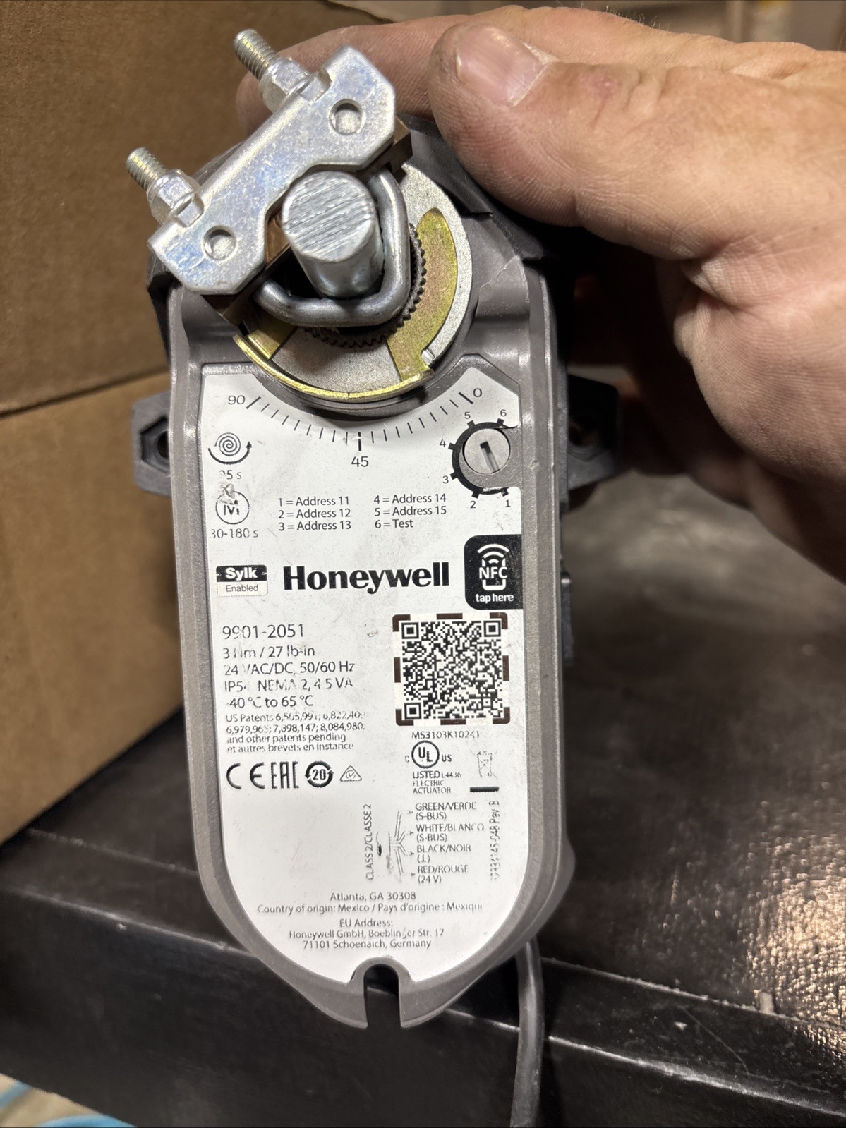 Honeywell MS3103K10241 Actuator 9901-2051 Sylc Enabled NFC 3 Nm 24 VAC 50/60