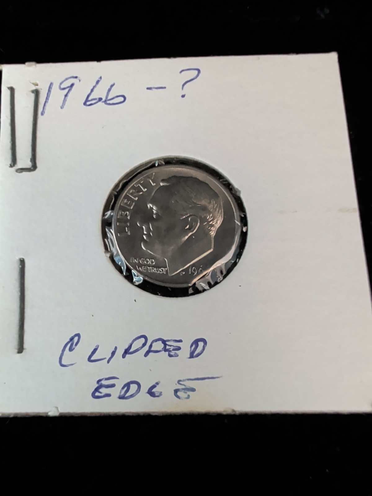 1966 Clipped Planchet Roosevelt Dime