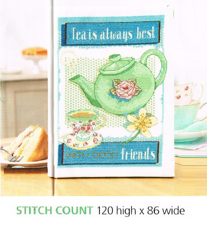 TEA WITH FRIENDS  CROSS STITCH  PATTERN ONLY   EQ  RUY