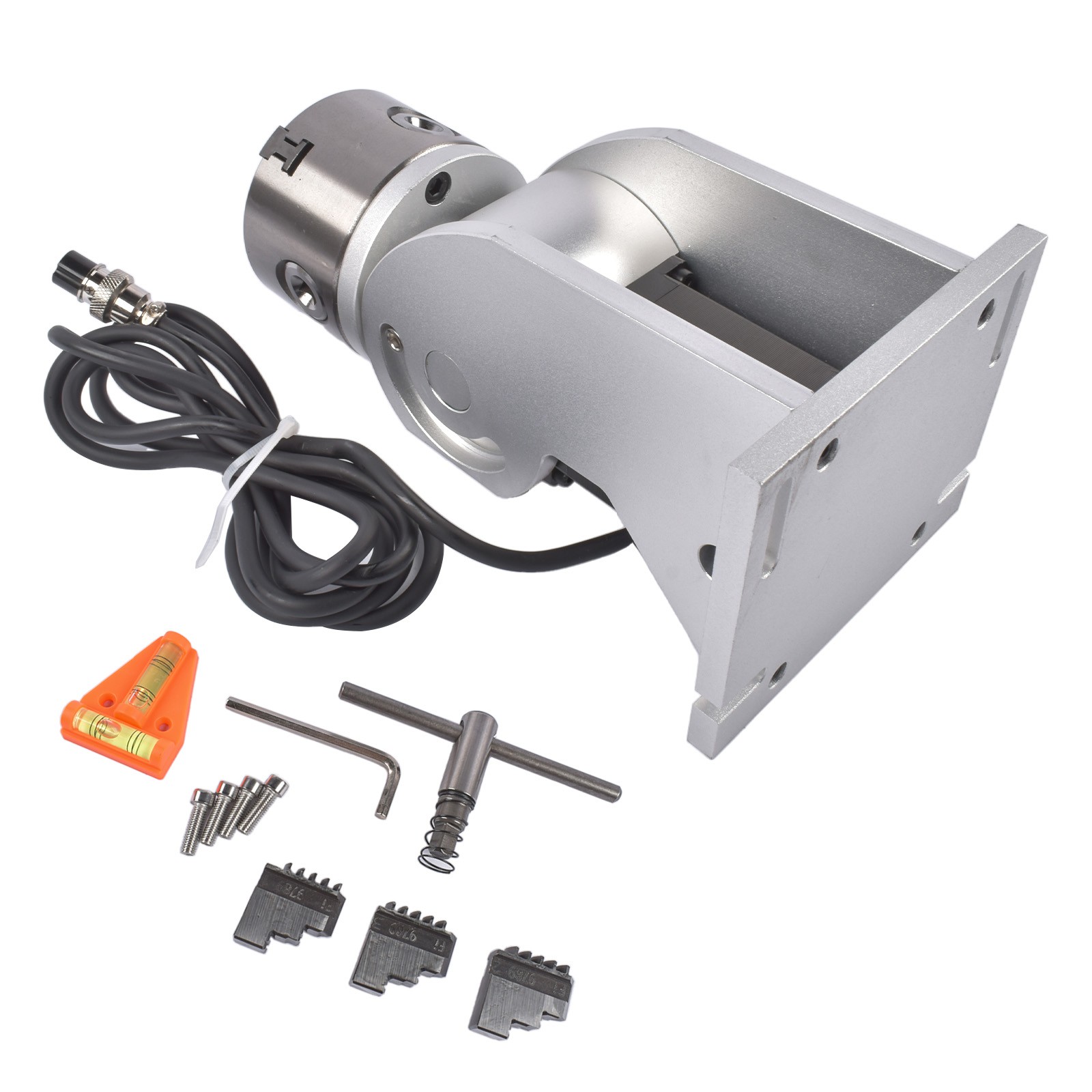D80 Rotary Axis Tool 80mm 3 Jaw Rotary Attachment For Fiber Laser Metal Engraver