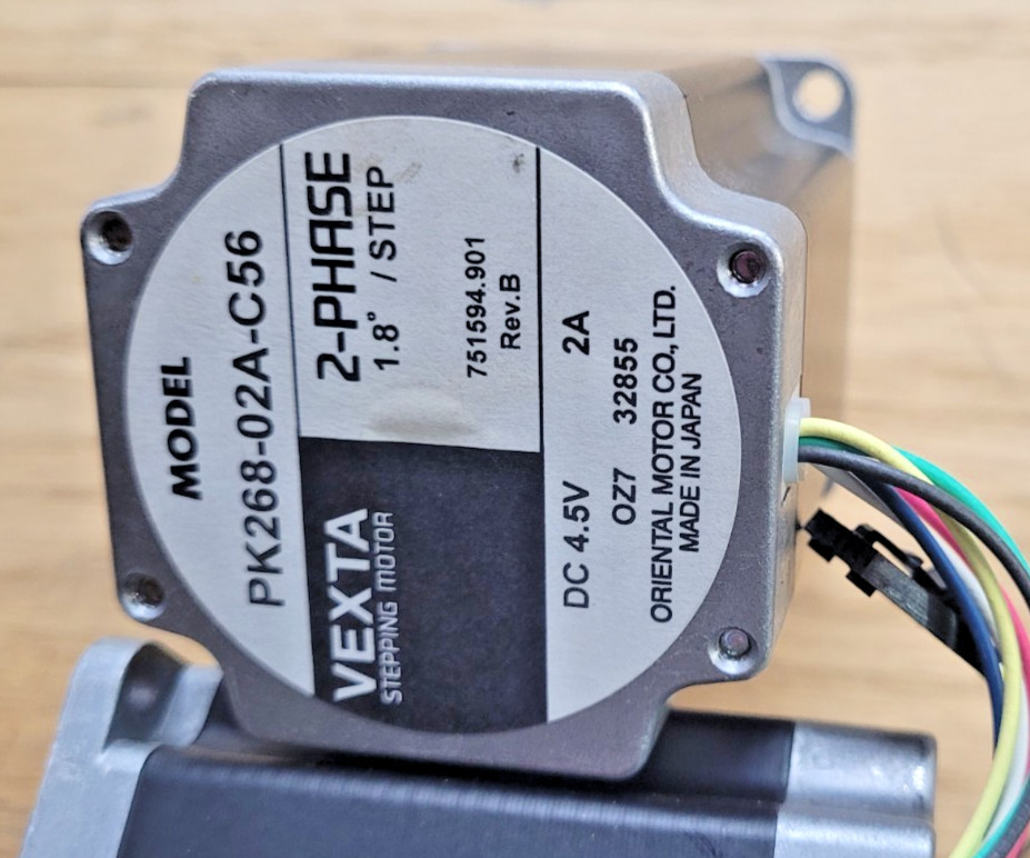 Lot of 2 Vexta PK268-02A-C56 Stepping Motor 2-Phase DC 4.5V 2A 1.8°/Step