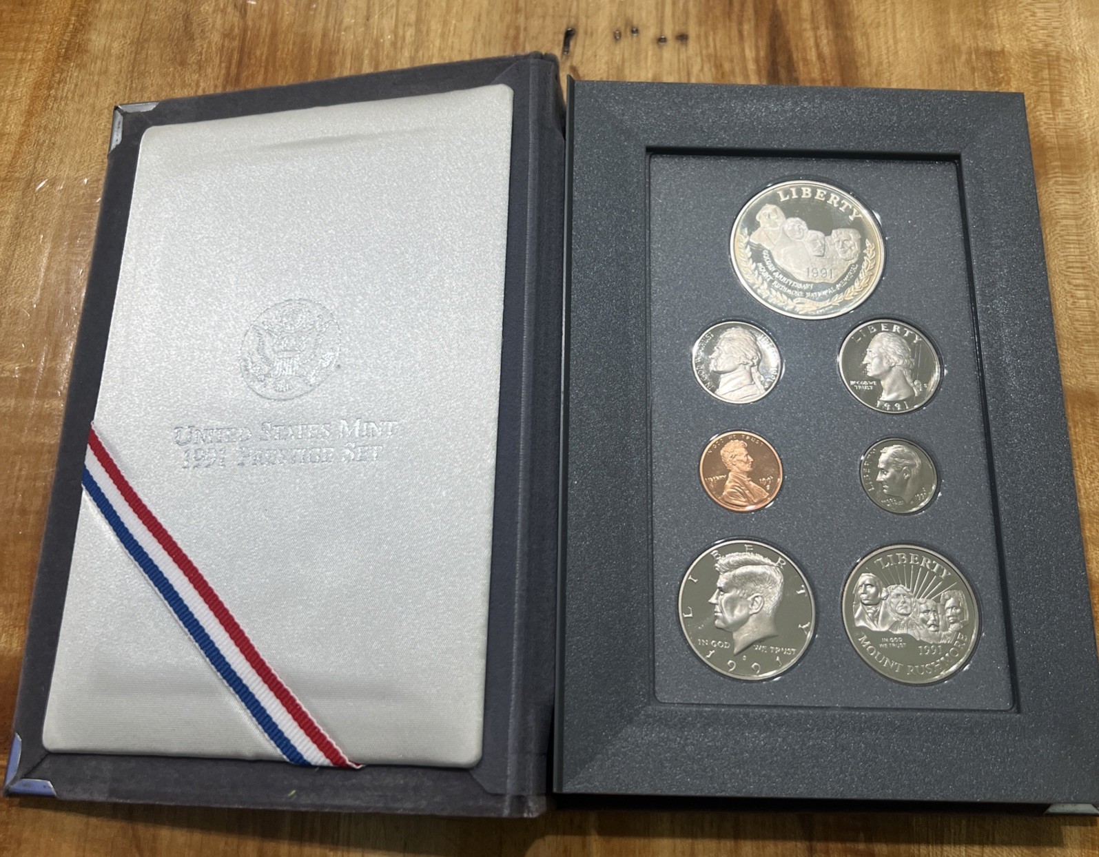 1991 United States Mint Prestige Set Mount Rushmore, Proof Coins - No COA