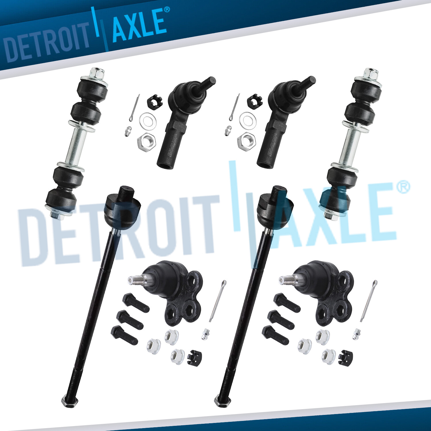 Inner Outer Tie Rods Ball Joints Kit for LeSabre Deville Aurora Bonneville