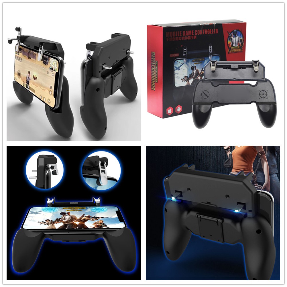 W10 Mobile Game Controller Gamepad Joystick Fire Trigger For PUBG Fortnite G