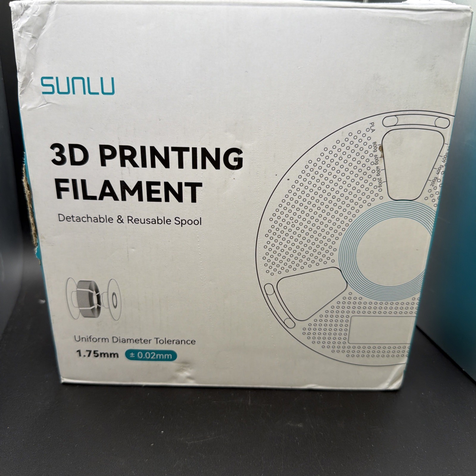 sunlu 3d printer filament Transparent Orange 1.75mm Reusable Spool New