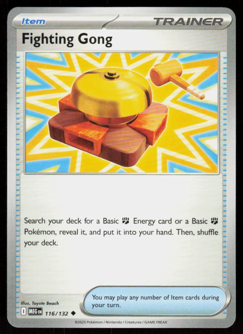 Fighting Gong 116/132 Uncommon Mega Evolution Pokemon Near Mint