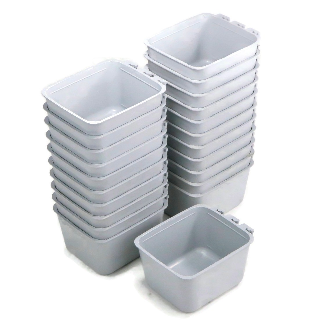20-Pack - Gray Cage Cups hold 1 Pint / 16 fl oz to Hang Feed & Water for Pets