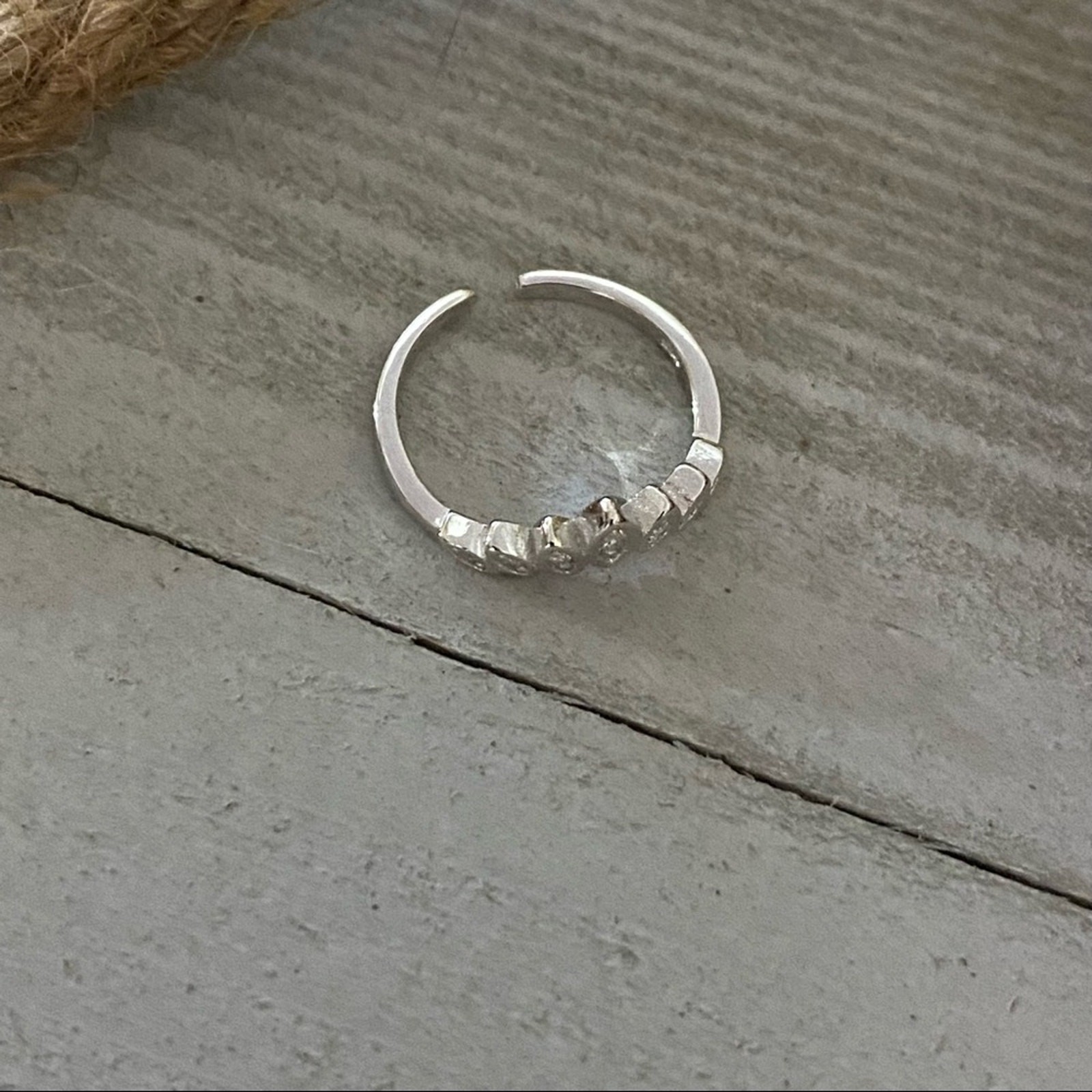 Sterling Silver CZ Toe Ring Midi Ring