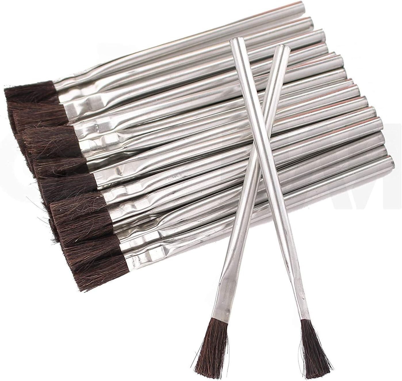 36 New 3/8" Acid Flux Glue Oil Cleaning Paint Hobby Brushes, 6" Long Brush