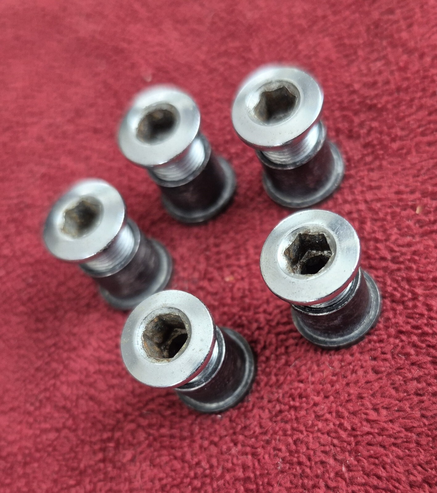 Vintage Shimano Chainring Bolts - Set of Five